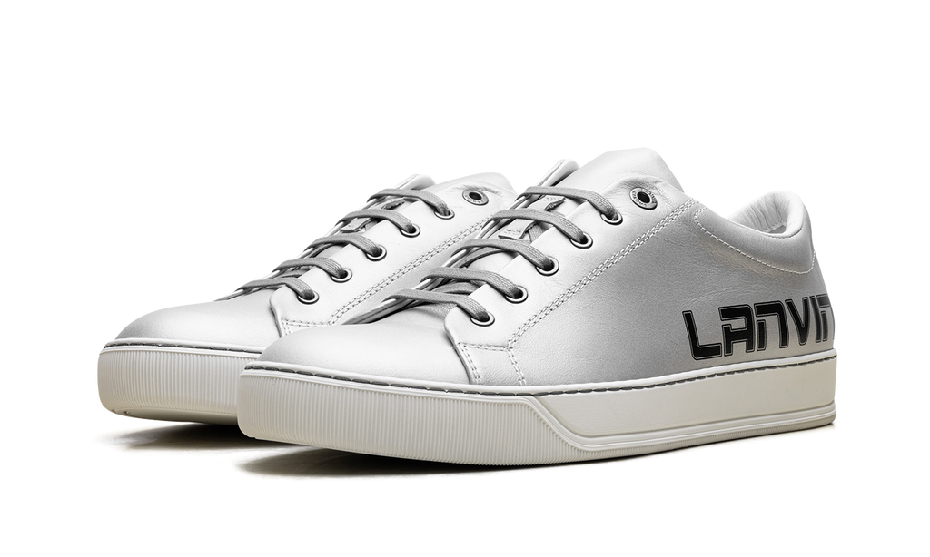 Logo Print Low-Top Sneakers "Metallic Grey" FM SKDBLO LASE A19 138