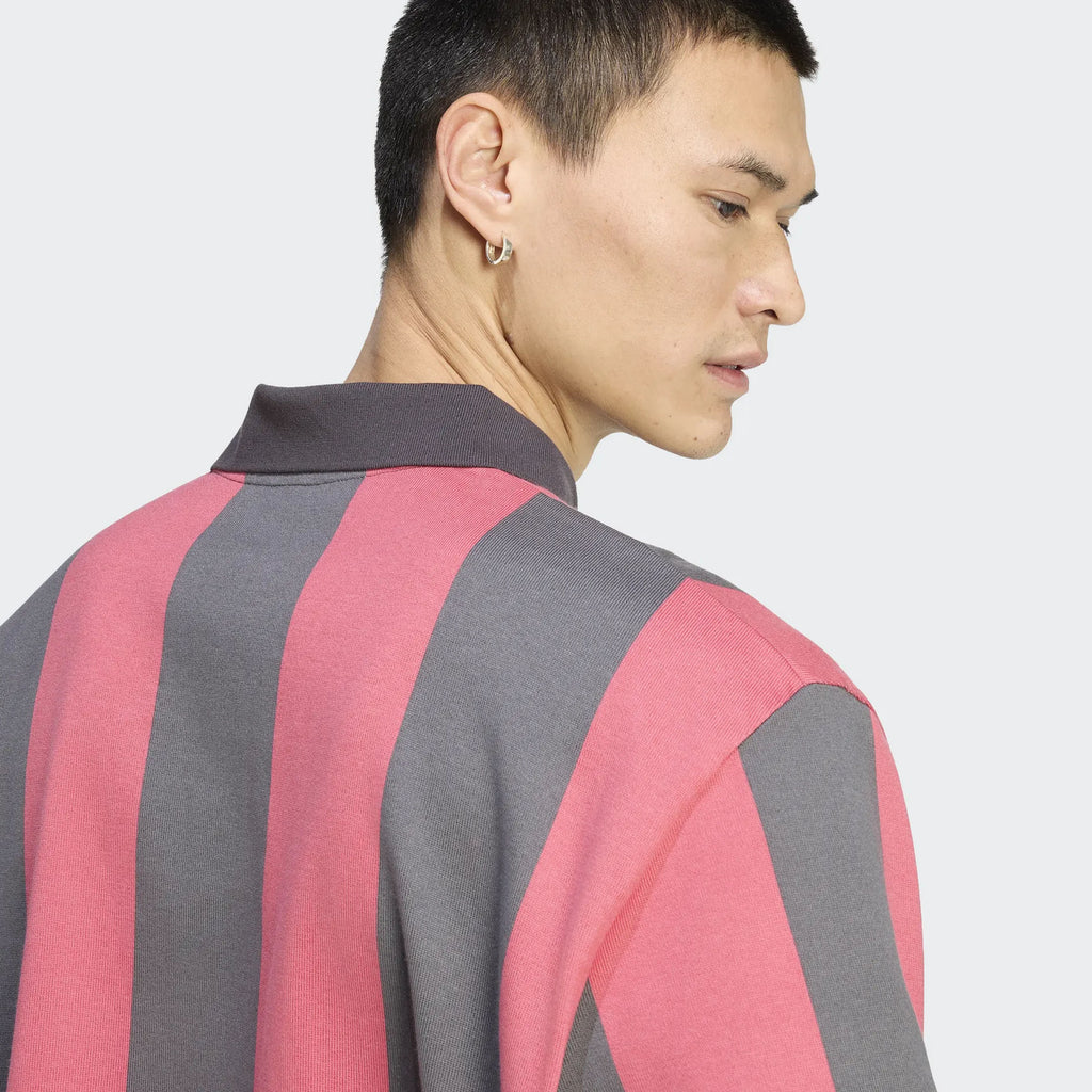 Originals Graphic Polo Mens Long Sleeve Shirt (Utility black/Pure Ruby)