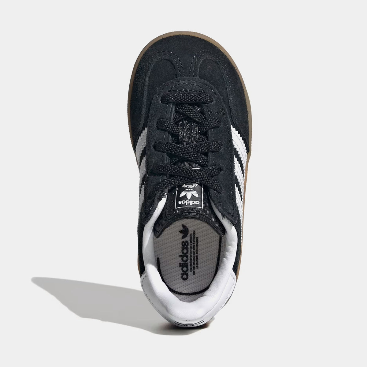 Gazelle Indoor Infant Toddler Lifestyle Shoes (Black/White/Gum)