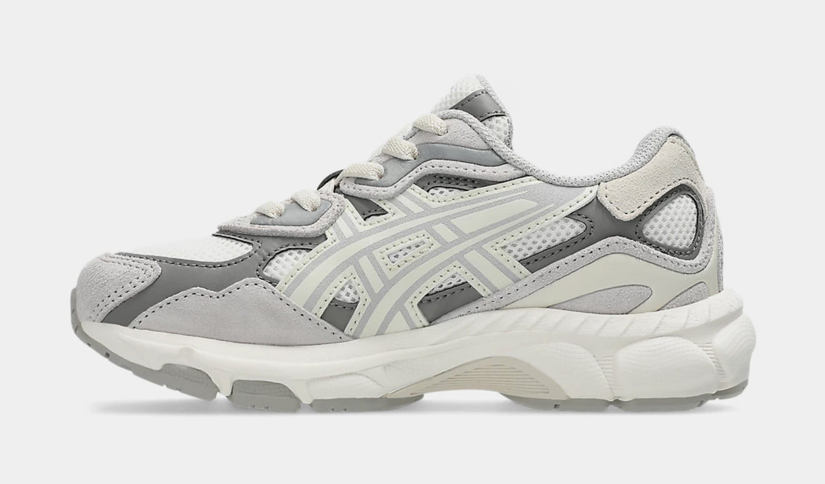 Gel NYC Preschool Running Shoes (Cream/Oyster Grey)