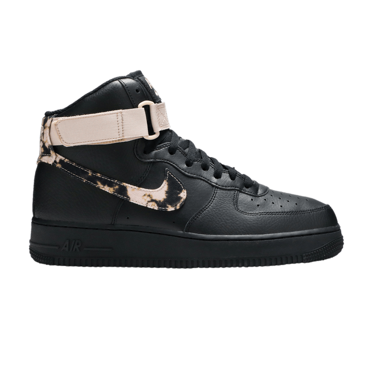 Nike Air Force 1 High 'Acid Wash Print' — Black/Particle Beige-Particle Beige-Acid Wash Print