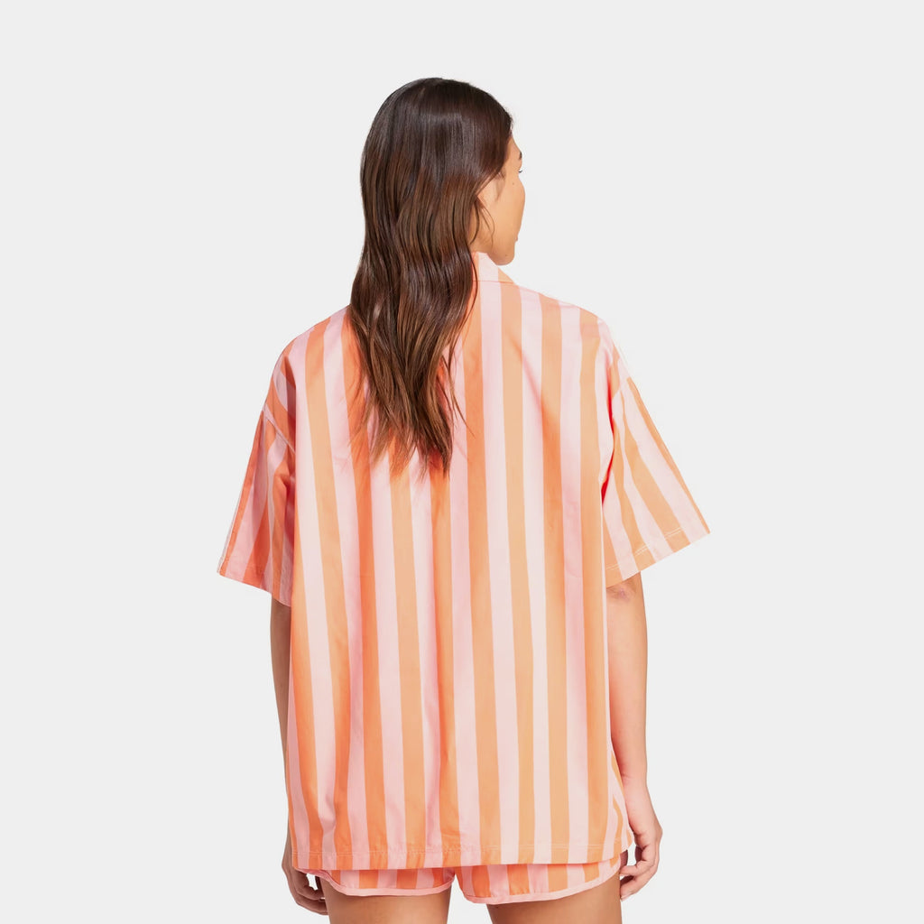 Summer Glow Resort Womens Short Sleeve Shirt (Pink/Orange)