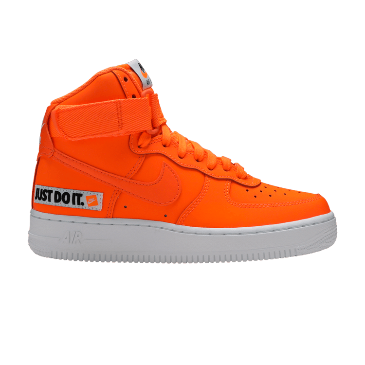 Nike Wmns Air Force 1 High 'Just Do It' — Total Orange/White-Black