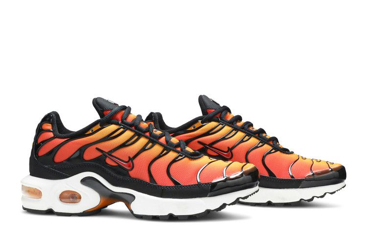 Nike Air Max Plus GS 'Sunset' — Black/Pimento-Bright Ceramic