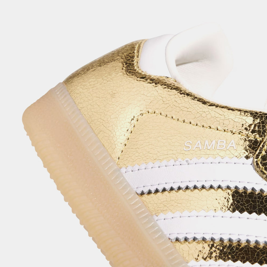 Samba OG Gold Metallic Womens Lifestyle Shoes (Gold Metallic/White/Core White)