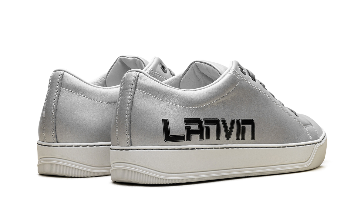 Logo Print Low-Top Sneakers "Metallic Grey" FM SKDBLO LASE A19 138