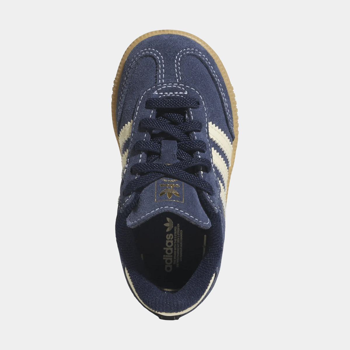 Samba OG Elastic Lace Preschool Lifestyle Shoes (Night Indigo/Warm Vanilla/Gum)