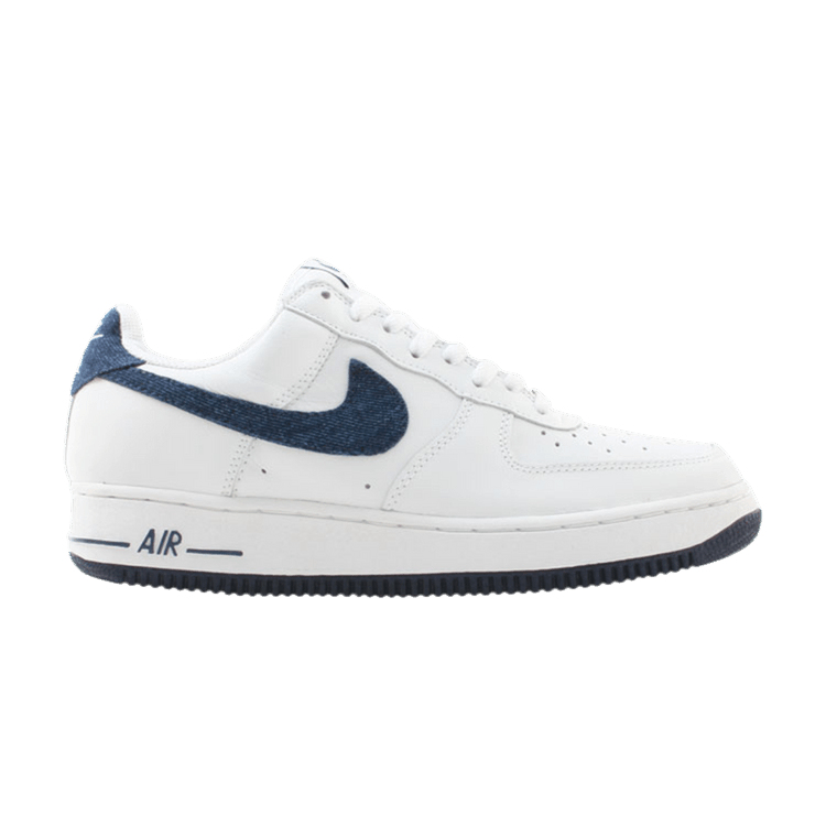 Nike Air Force 1 — White/Midnight Navy (Denim)