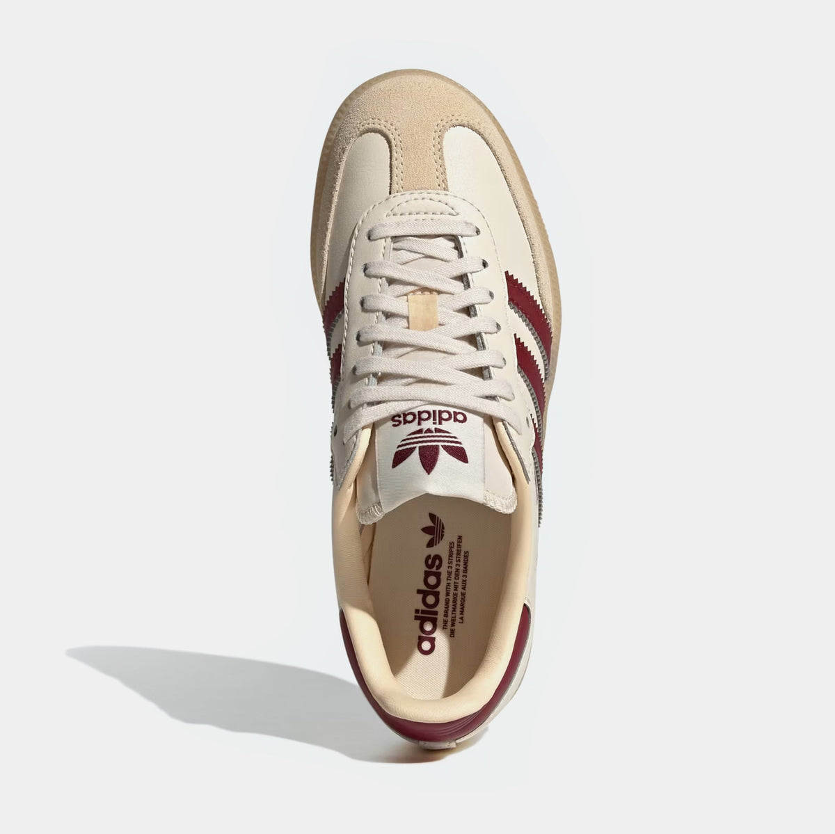 Samba OG Grade School Lifestyle Shoes (Wonder White/Shadow Red/Gum)