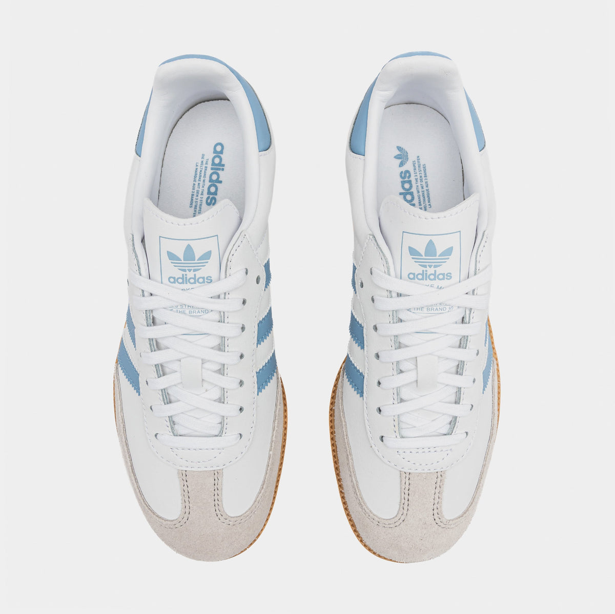 Samba OG Grade School Lifestyle Shoes (Cloud White/Bright Royal)