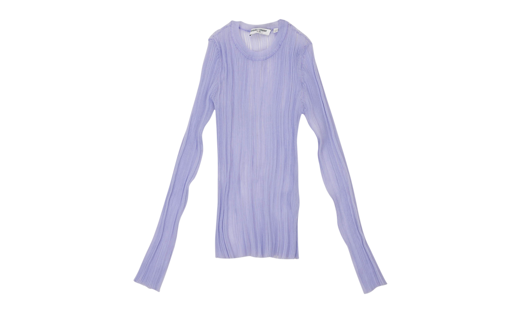 Opening Ceremony L/S Sheer Ribbed Top "Purple" S20KDZ12561