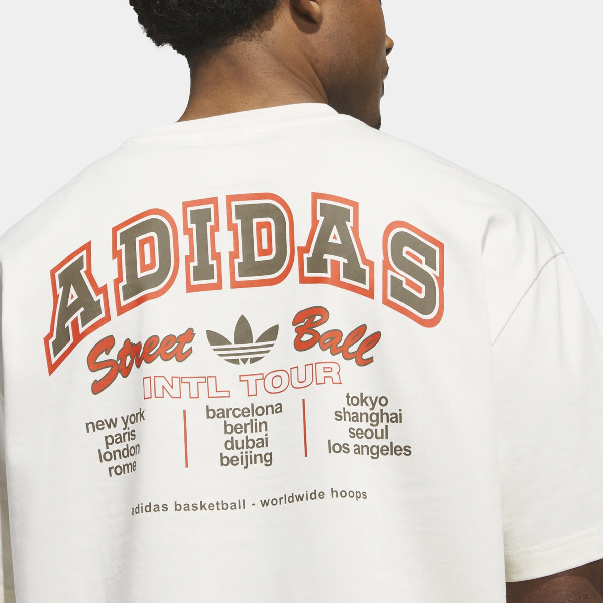 Originals World Tour Graphic Mens Short Sleeve Shirt (Cream White)