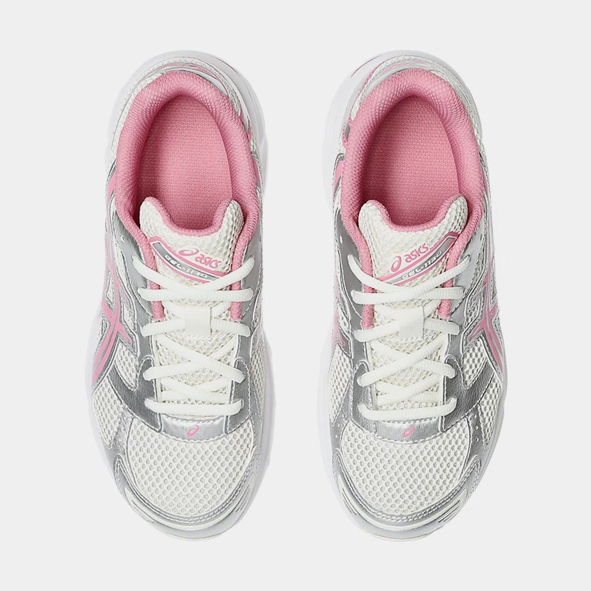 Gel 1130 Grade School Running Shoes (Cream/Sweet Pink)