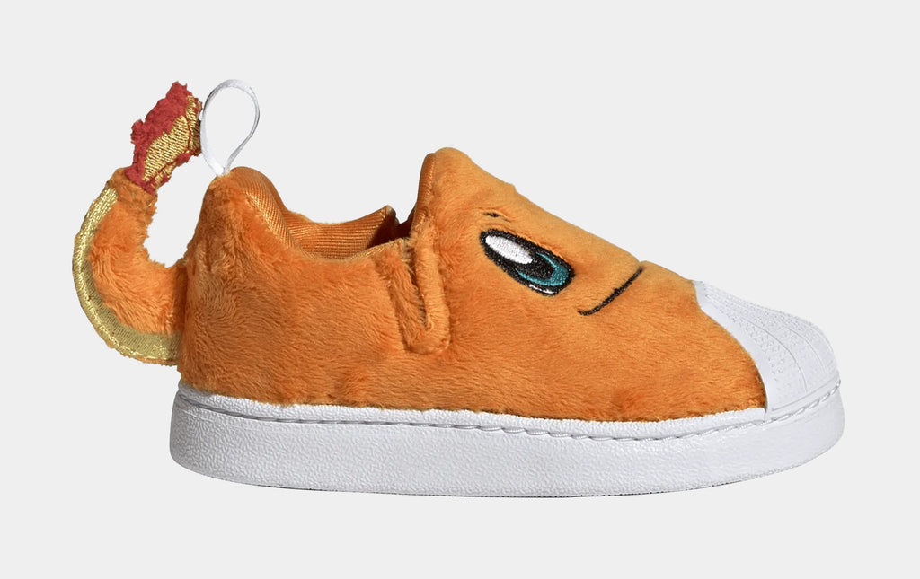 Pokemon x Adidas Superstar Quickon Charmander Infant Toddler Lifestyle Shoes (Orange/Cloud White/Equipment Green)