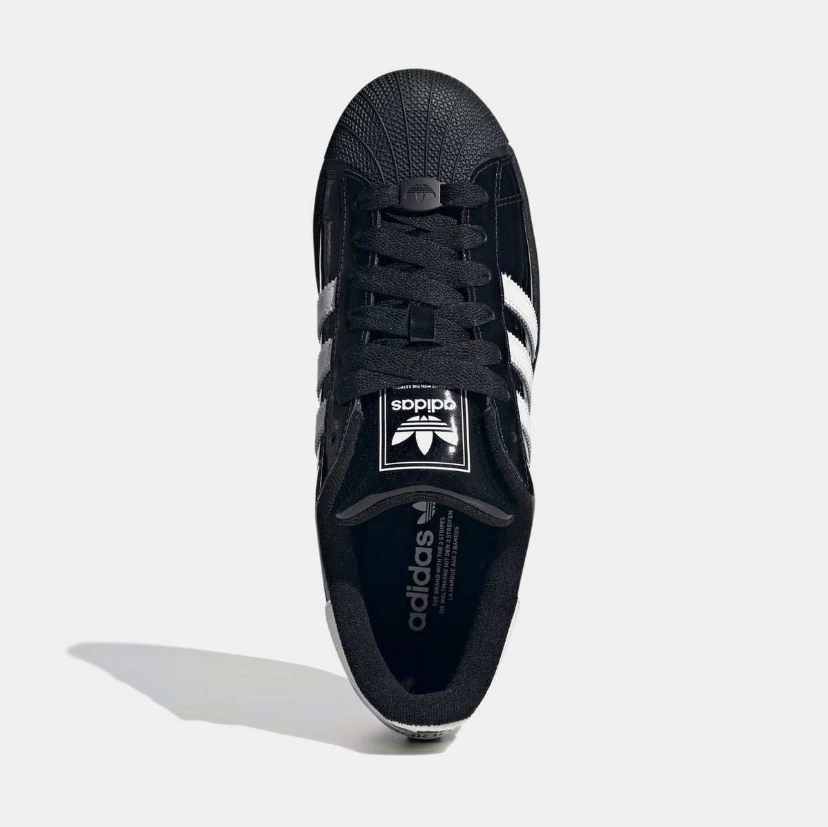 Superstar II Patent Leather Mens Lifestyle Shoes (Black/White/Black)