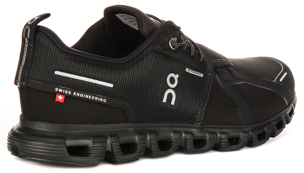 On Running Cloud 6 Waterproof In Black Black For Women
