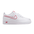 Nike Air Force 1 Low GS 'White University Red Outlined Swoosh'