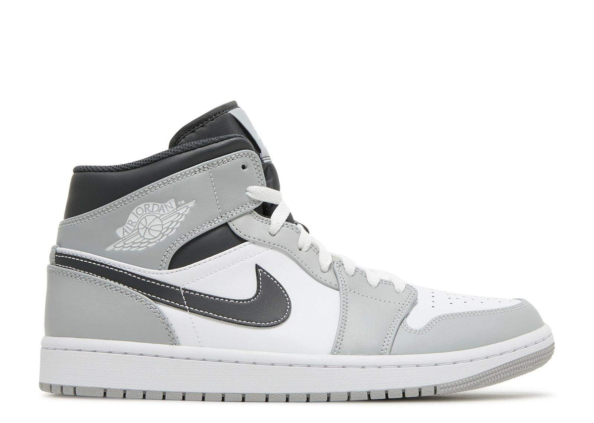 Air Jordan 1 Mid ‘Light Smoke Grey’ Revered Footwear Sneakers - All-Day Comfort