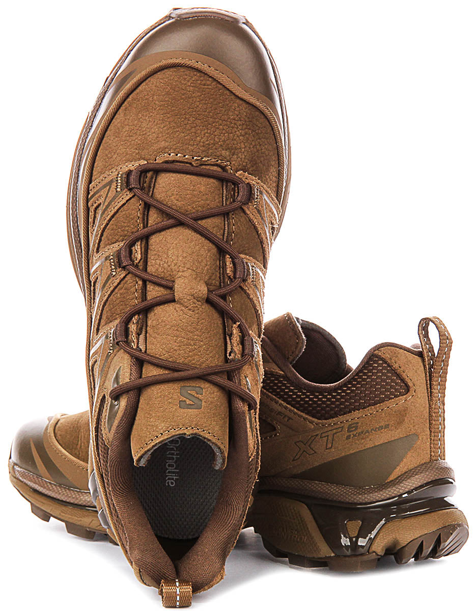 Salomon XT-6 Leather In Tan Brown