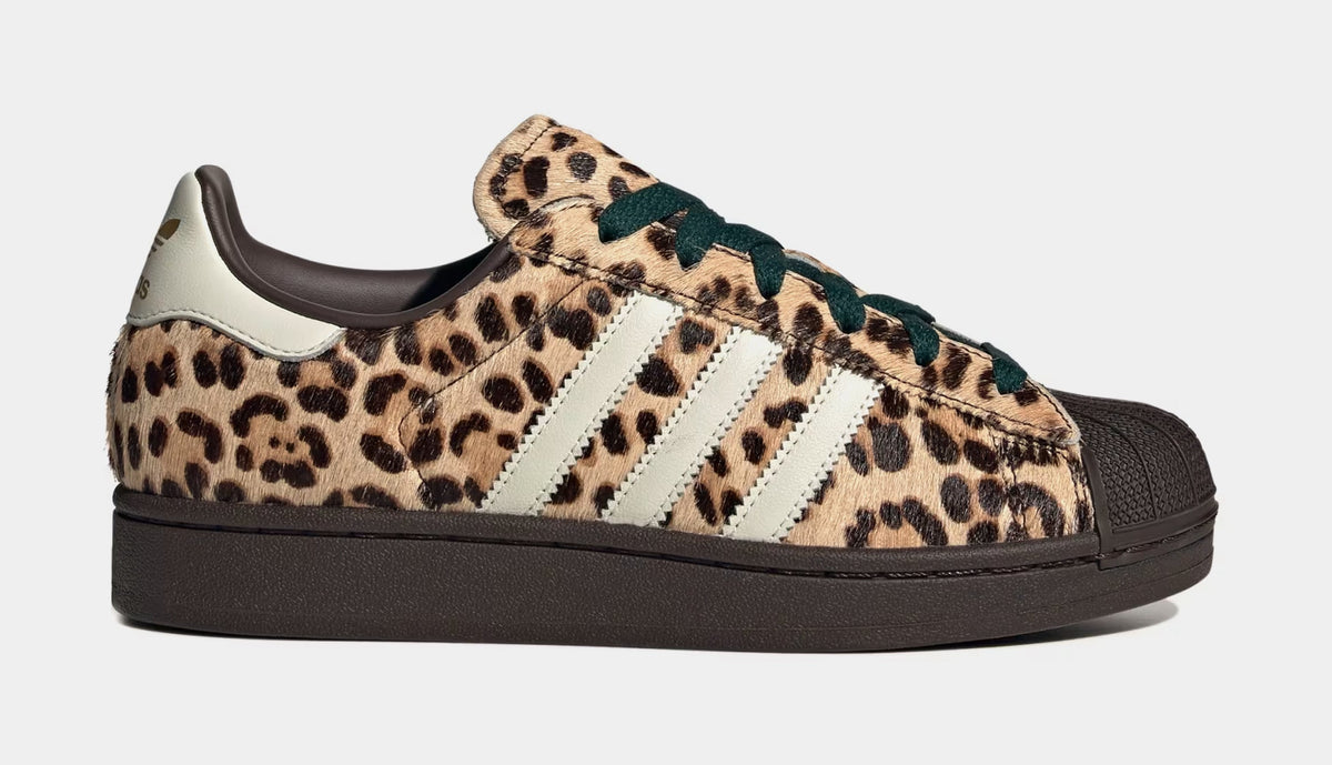 Superstar II Leopard Womens Lifestyle Shoes (Dark Brown/Ivory/Gold Metallic)