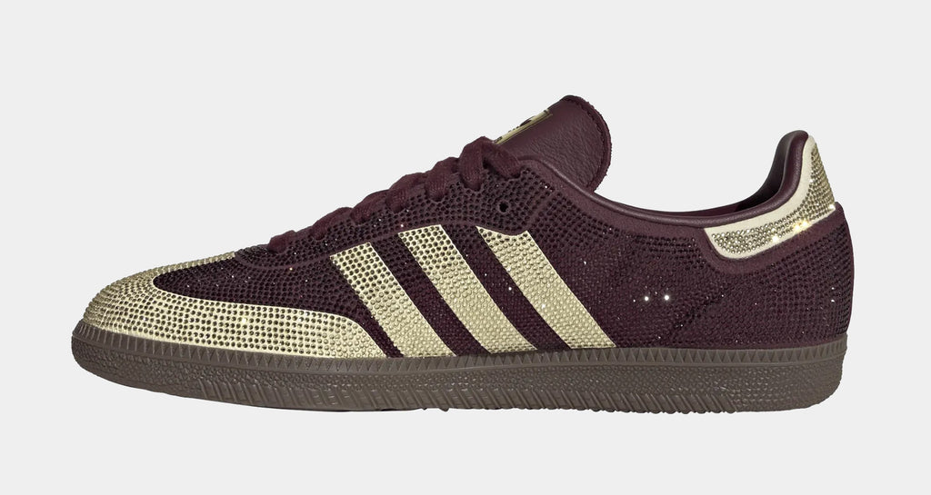 Samba OG Rhinestone Womens Lifestyle Shoes (Maroon/Warm Vanilla/Gum)