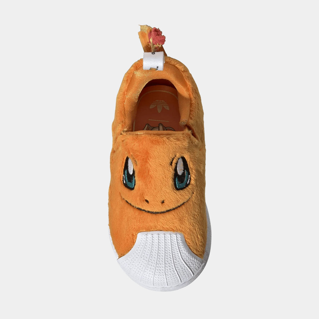 Pokemon x Adidas Superstar Quickon Charmander Infant Toddler Lifestyle Shoes (Orange/Cloud White/Equipment Green)