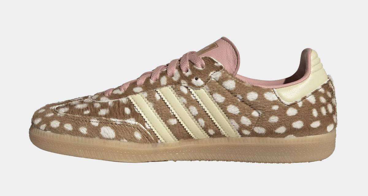 Samba OG Deer Print Womens Lifestyle Shoes (Brown Desert/Warm Vanilla/Wonder Mauve)
