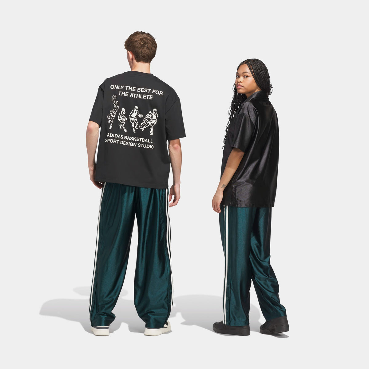 Basketball Tear Away Track Mens Pants (Green/Beige)