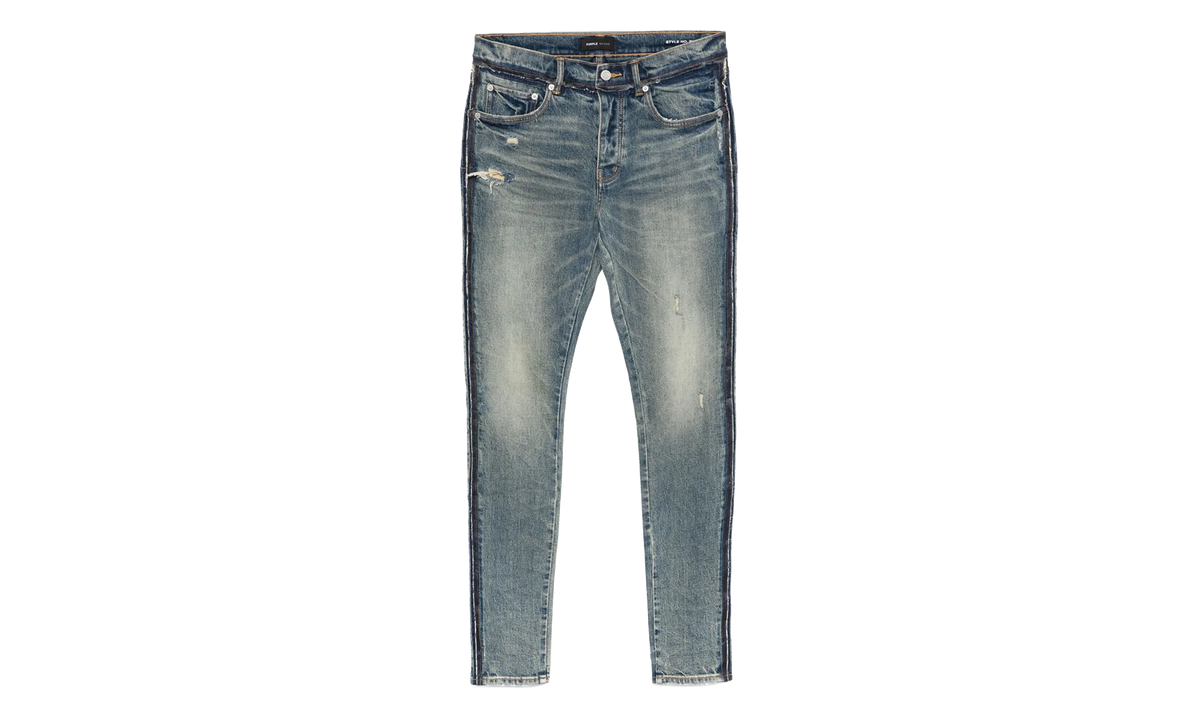 Skinny Shadow Seam Coated Jeans "Dark Indigo" P001 STKD424